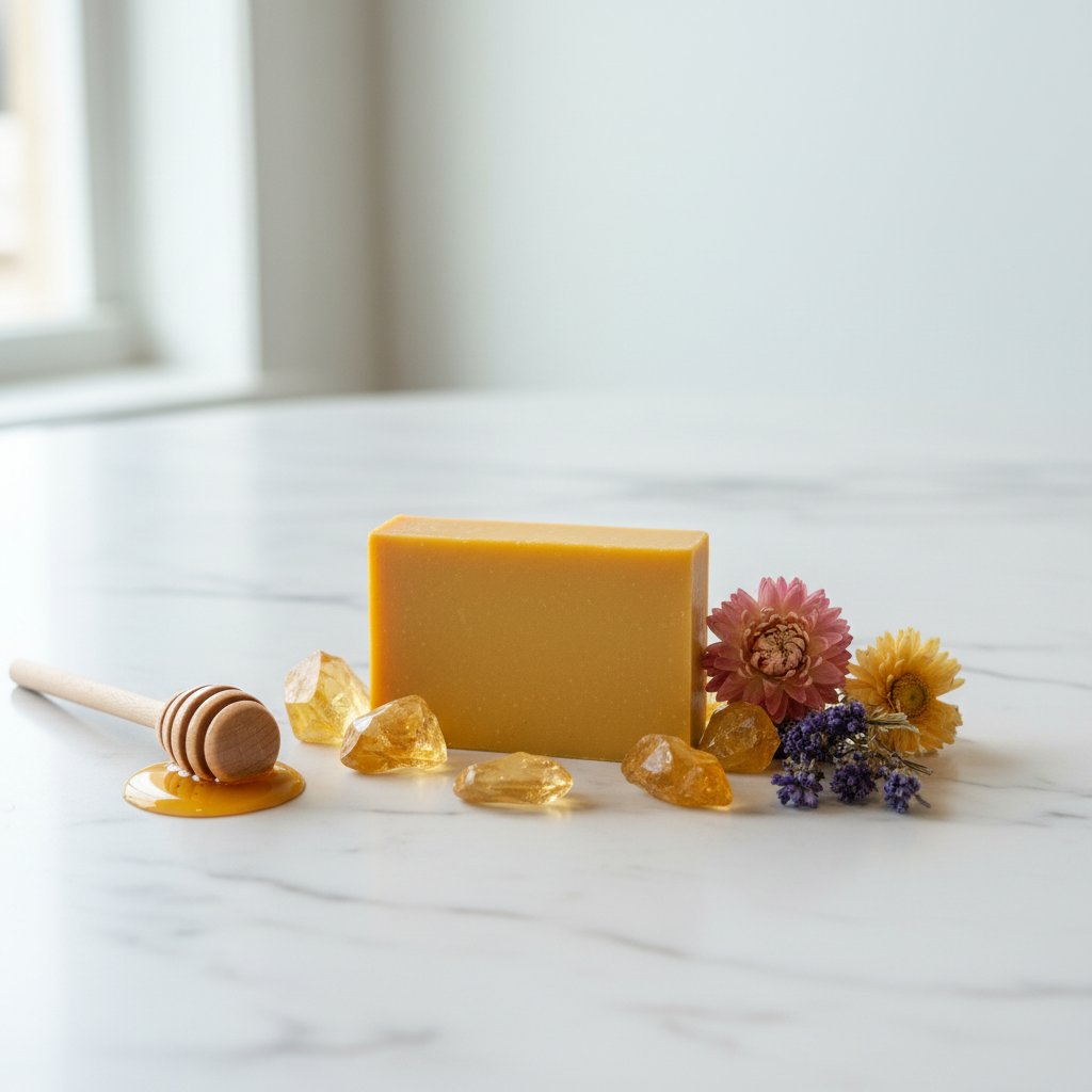 Golden soap - marble and crystals