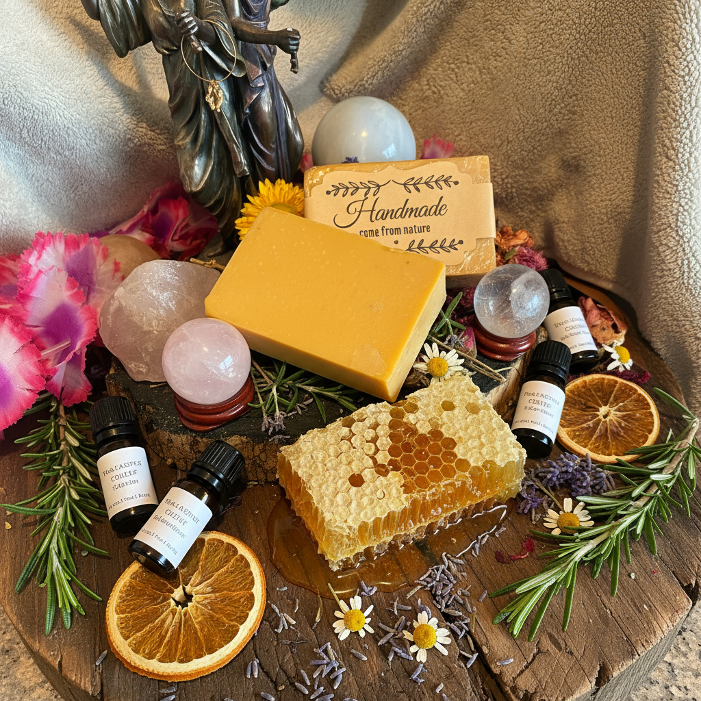 Golden soap - rustic natural