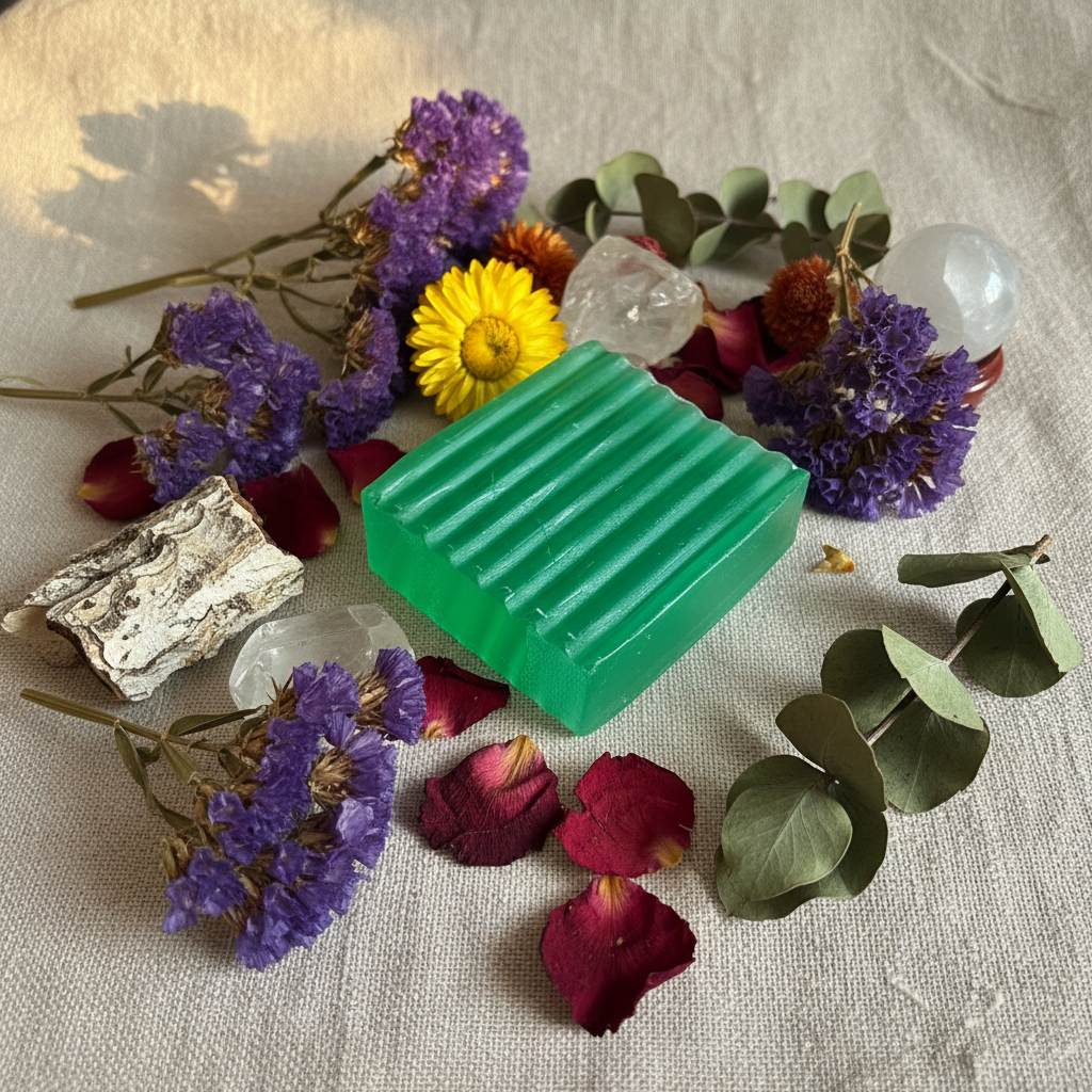 Handmade soap product photo - different angle