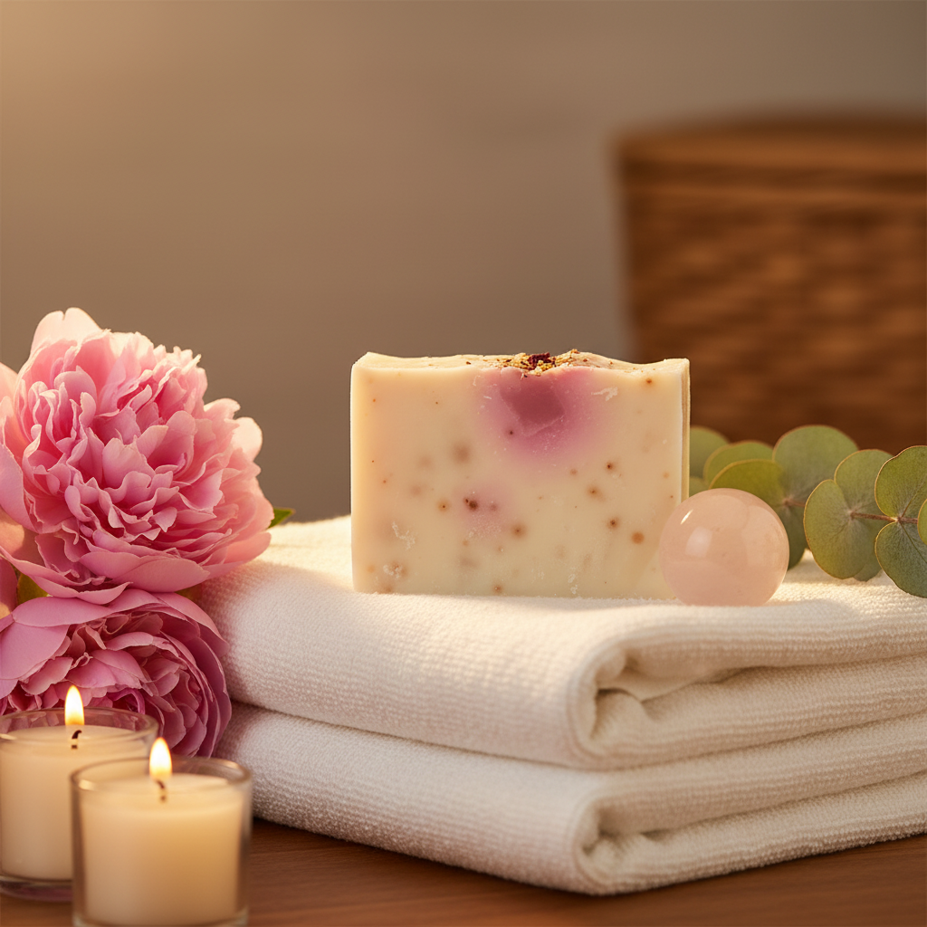 Marbled soap - spa setting