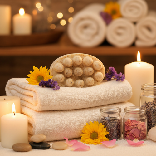 Massage soap - spa background