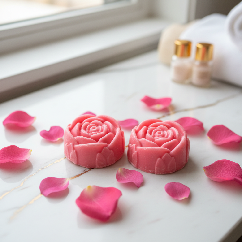 Rose soap - marble elegance